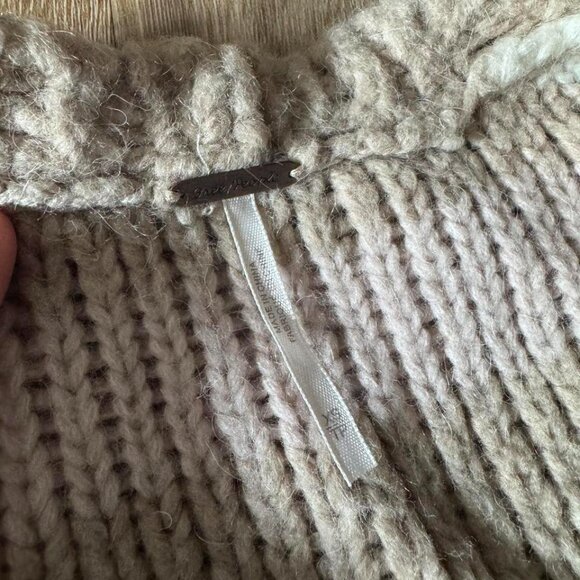 Free People White Beige Fine Time Sweater Fine Time Button Down Cardigan Size XS - Picture 6 of 6